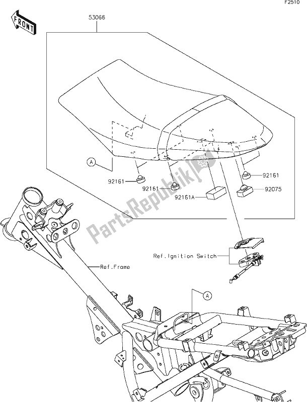 All parts for the 38 Seat of the Kawasaki BR 125 Z PRO 2019