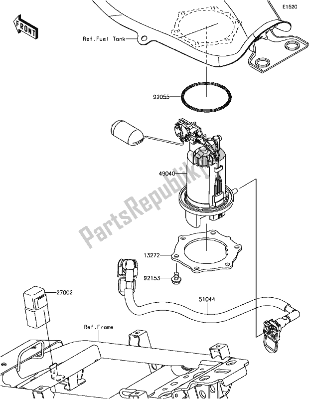 All parts for the C-5 Fuel Pump of the Kawasaki BR 125 Z PRO KRT 2017