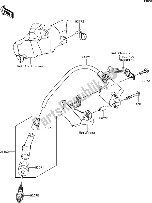 Alle onderdelen voor de C-9 Ignition System van de Kawasaki BR 125 Z PRO KRT 2017