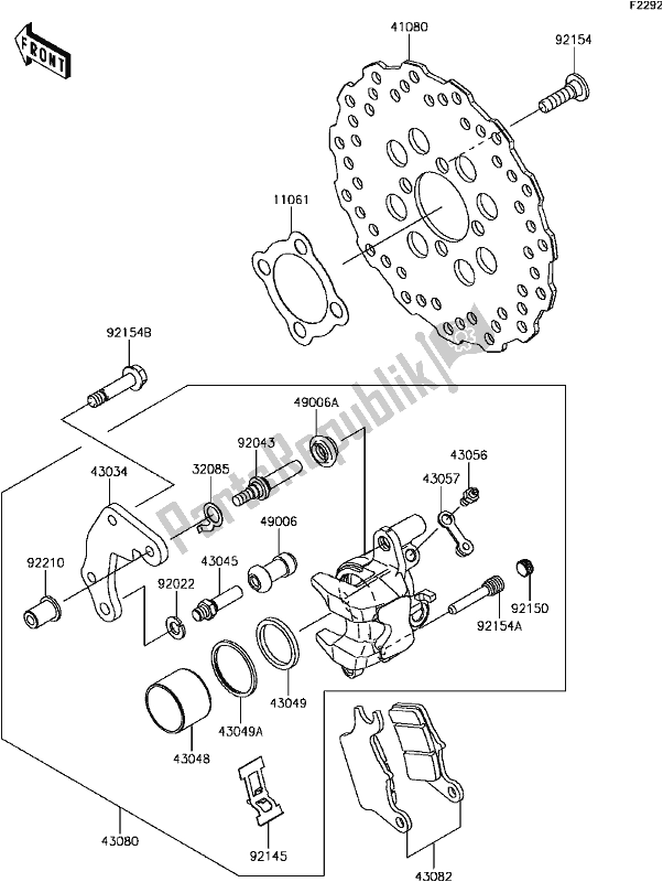 Toutes les pièces pour le D-14front Brake du Kawasaki BR 125 Z PRO KRT 2017