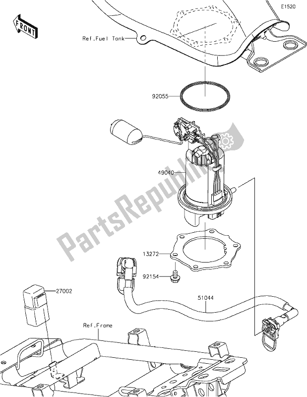 All parts for the 15 Fuel Pump of the Kawasaki BR 125 Z PRO KRT Replica 2018