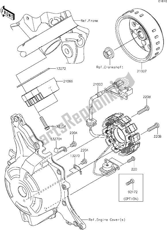 Todas las partes para 18 Generator de Kawasaki BR 125 Z PRO KRT Replica 2018