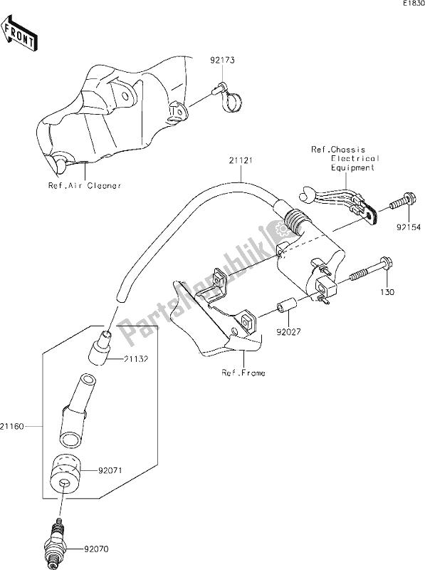 All parts for the 19 Ignition System of the Kawasaki BR 125 Z PRO KRT Replica 2018