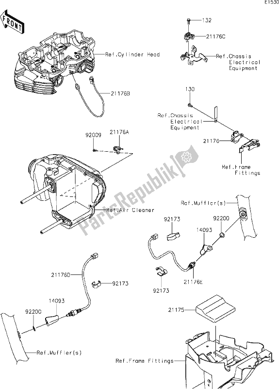 All parts for the 21 Fuel Injection of the Kawasaki EJ 800 W Cafe 2019