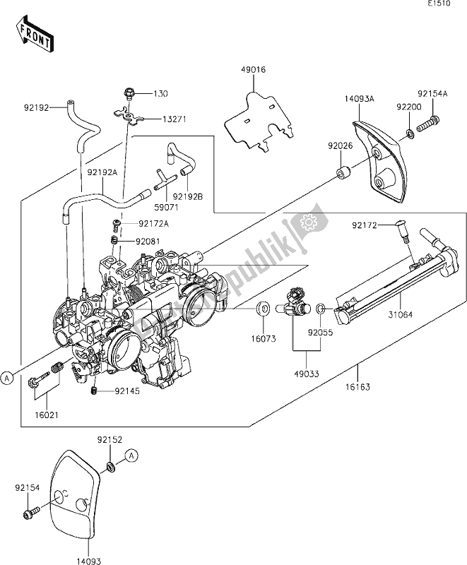 Alle onderdelen voor de 19 Throttle van de Kawasaki EJ 800 W Street 2020