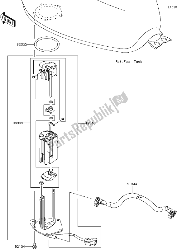 Tutte le parti per il 20 Fuel Pump del Kawasaki EJ 800 W Street 2020