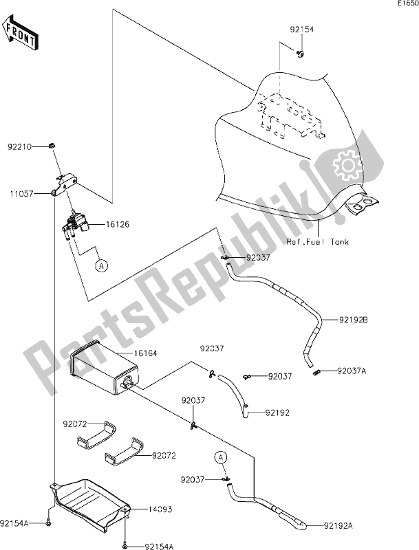 All parts for the 22 Fuel Evaporative System of the Kawasaki EJ 800 W Street 2020