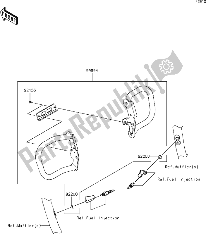 Tutte le parti per il 59 Accessory(engine Guard) del Kawasaki EJ 800 W Street 2020