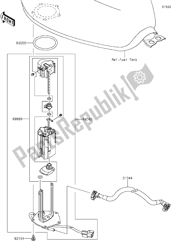 Tutte le parti per il 20 Fuel Pump del Kawasaki EJ 800 W Street 2021