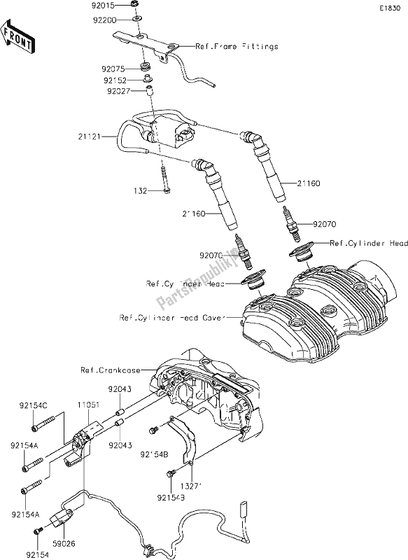 All parts for the 25 Ignition System of the Kawasaki EJ 800 W Street 2021