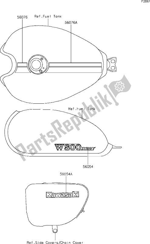 Wszystkie części do 58 Decals Kawasaki EJ 800 W Street 2021