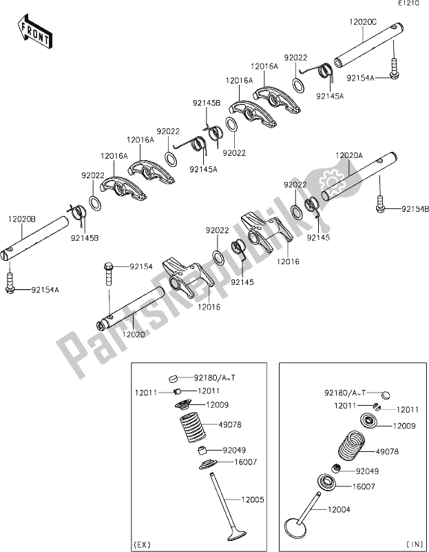 Alle onderdelen voor de 6 Valve(s) van de Kawasaki EJ 800 W Street 2021