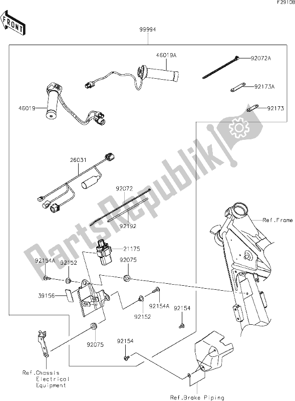 Tutte le parti per il 61 Accessory(grip Heater) del Kawasaki EJ 800 W Street 2021