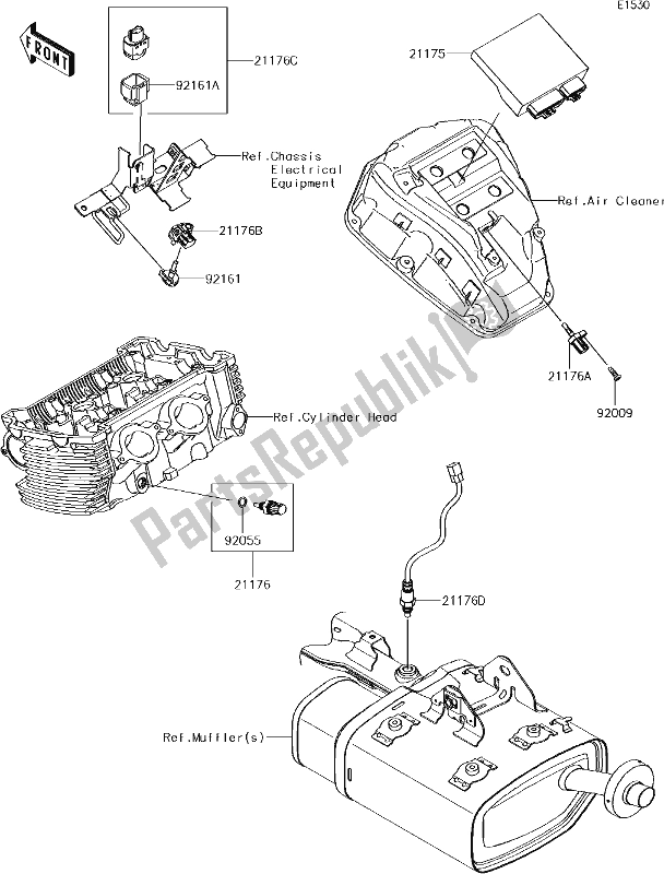 Todas las partes para 20 Fuel Injection de Kawasaki EN 650 Vulcan S 2017