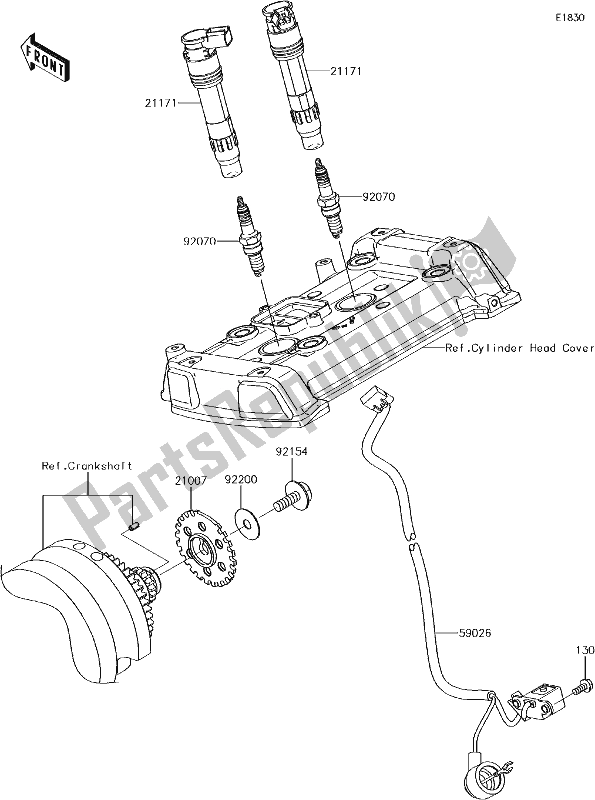 Todas las partes para 23 Ignition System de Kawasaki EN 650 Vulcan S 2017