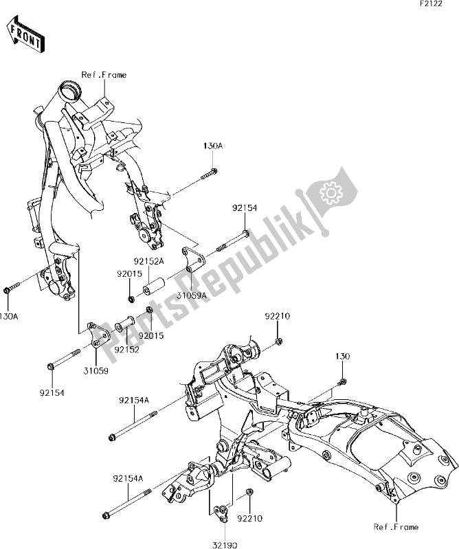 Todas las partes para 29 Engine Mount de Kawasaki EN 650 Vulcan S 2017