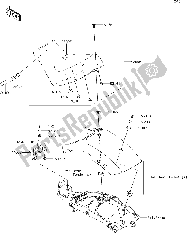 All parts for the 49 Seat of the Kawasaki EN 650 Vulcan S 2017