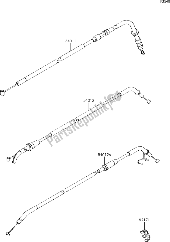 All parts for the 51 Cables of the Kawasaki EN 650 Vulcan S 2017