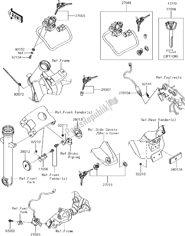 Tutte le parti per il 57 Ignition Switch del Kawasaki EN 650 Vulcan S 2017