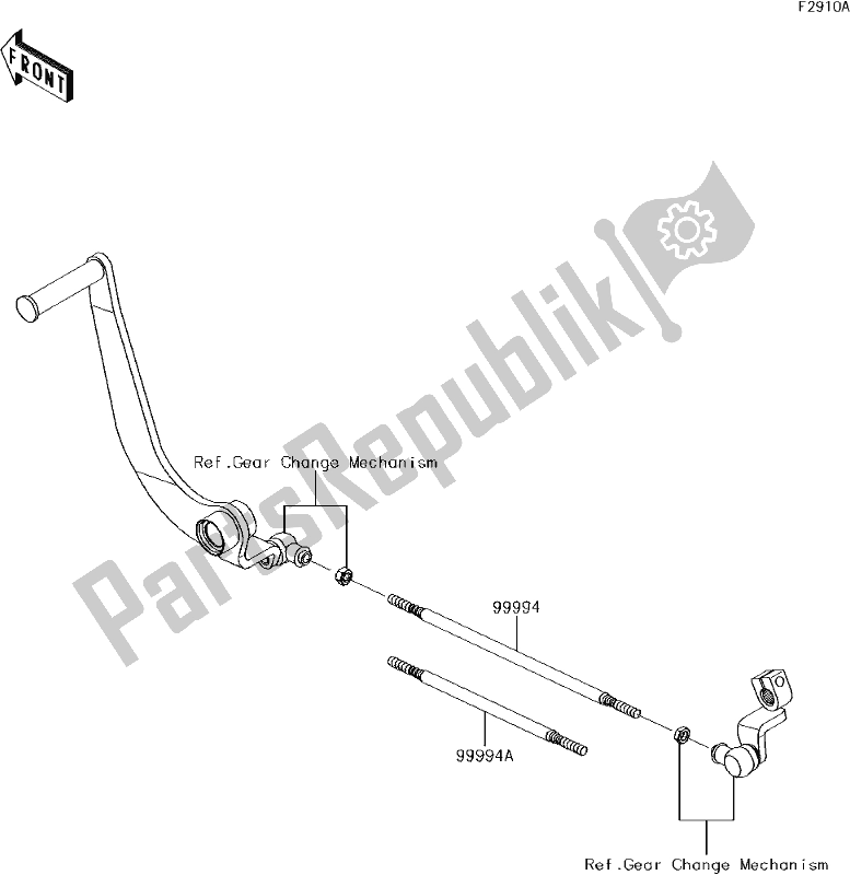 Todas las partes para 66 Accessory(tie Rod) de Kawasaki EN 650 Vulcan S 2017