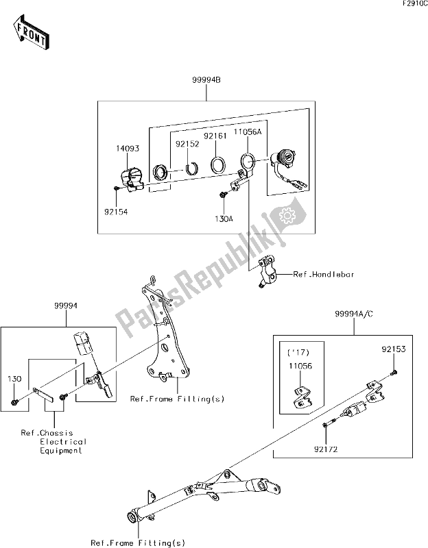 All parts for the 68 Accessory(helmet Lock Etc.) of the Kawasaki EN 650 Vulcan S 2017