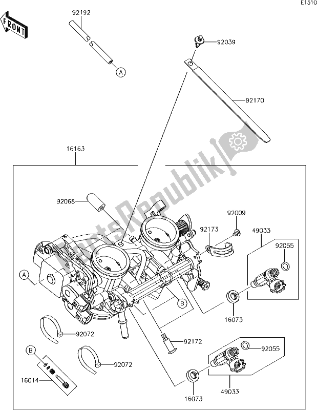 All parts for the 18 Throttle of the Kawasaki EN 650 Vulcan S 2018