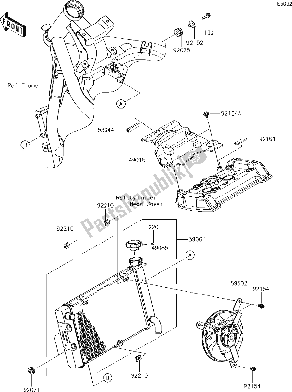 Tutte le parti per il 26 Radiator del Kawasaki EN 650 Vulcan S 2018