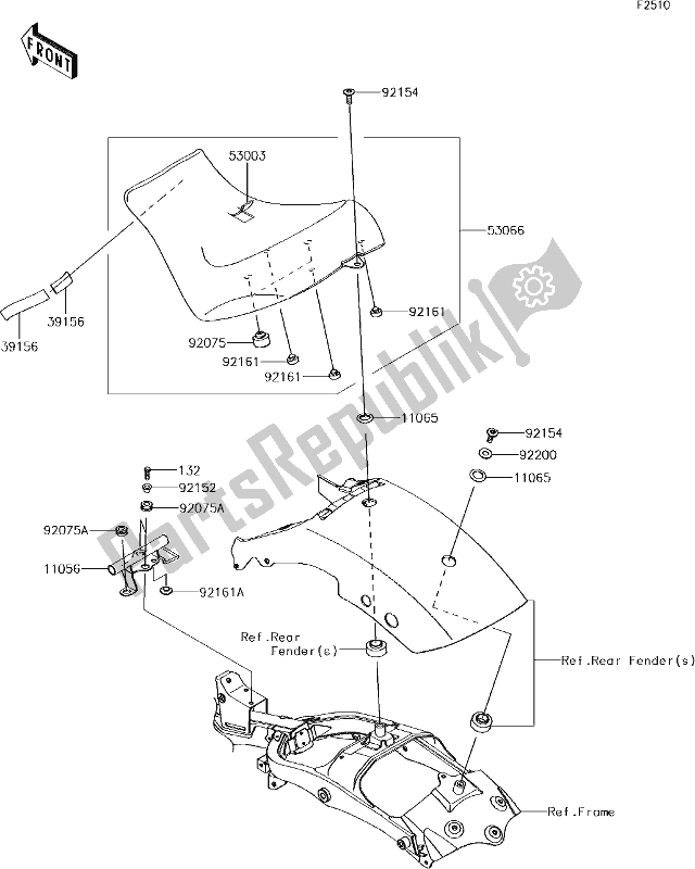 All parts for the 49 Seat of the Kawasaki EN 650 Vulcan S 2018