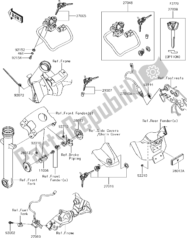 Alle onderdelen voor de 57 Ignition Switch van de Kawasaki EN 650 Vulcan S 2018