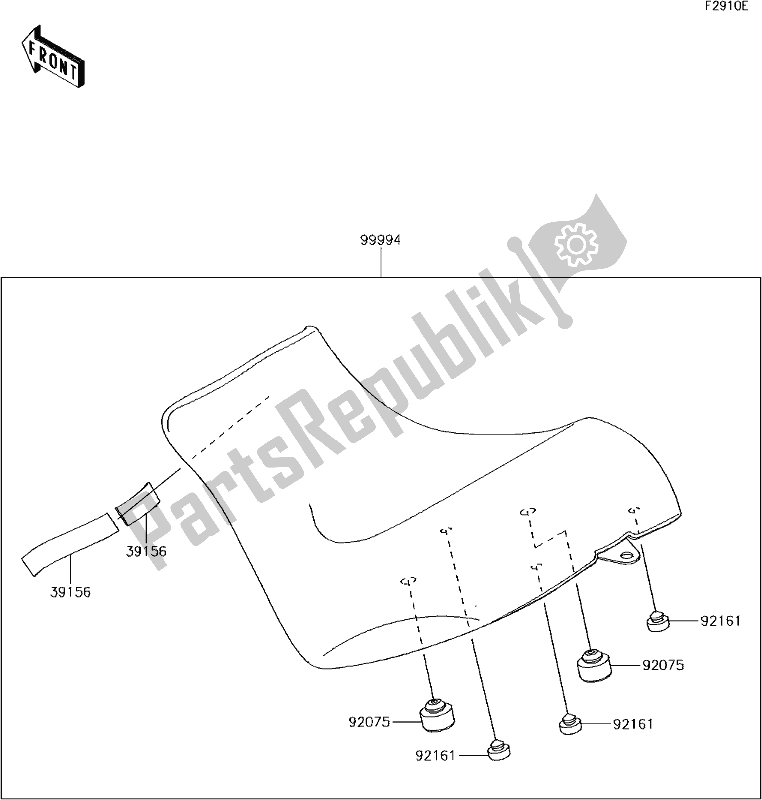 Todas as partes de 70 Accessory(reduced Reach Seat) do Kawasaki EN 650 Vulcan S 2018