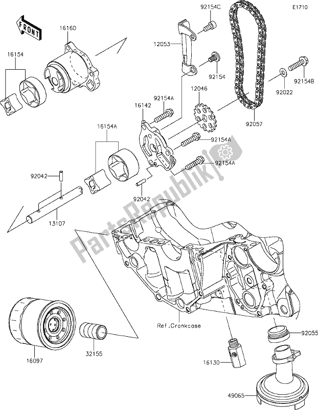 Alle onderdelen voor de 21 Oil Pump van de Kawasaki EN 650 Vulcan S 2019