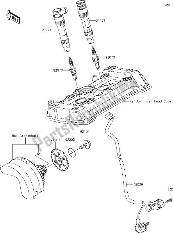 All parts for the 23 Ignition System of the Kawasaki EN 650 Vulcan S 2019