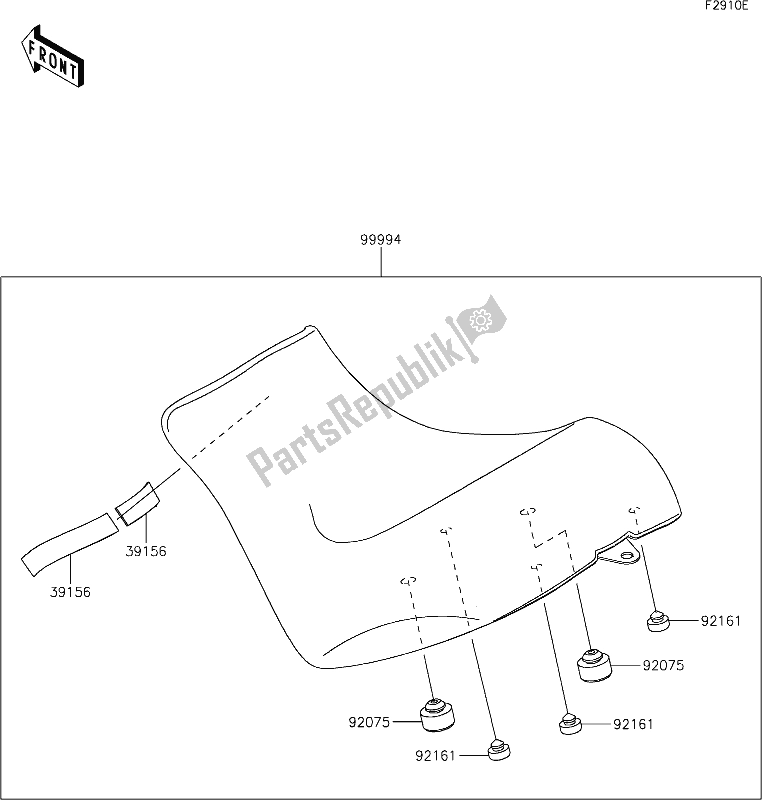 All parts for the 68 Accessory(reduced Reach Seat) of the Kawasaki EN 650 Vulcan S 2019