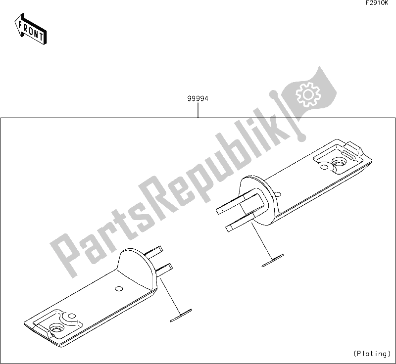 Todas las partes para 73 Accessory(foot Peg) de Kawasaki EN 650 Vulcan S 2019