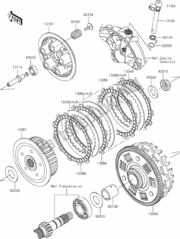 Todas las partes para 10 Clutch de Kawasaki EN 650 Vulcan S 2020