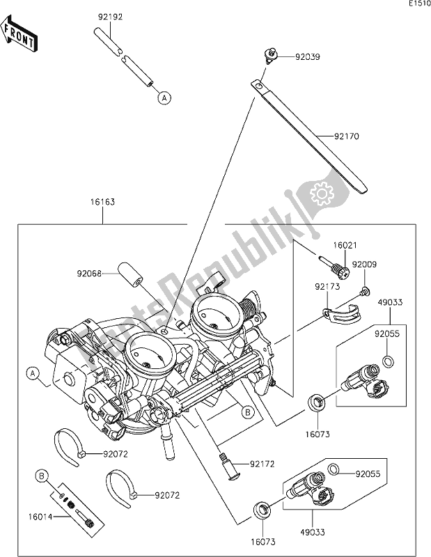 All parts for the 18 Throttle of the Kawasaki EN 650 Vulcan S 2020