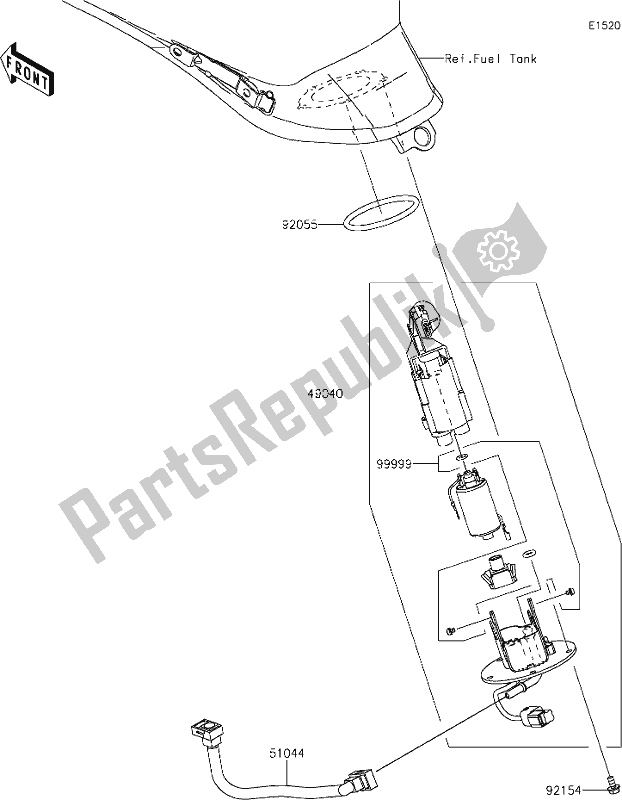 Todas las partes para 19 Fuel Pump de Kawasaki EN 650 Vulcan S 2020