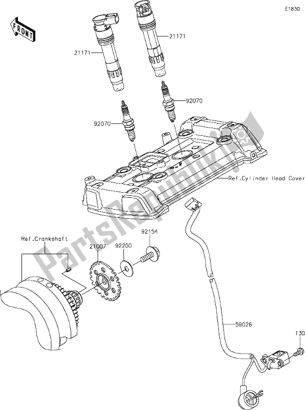 Tutte le parti per il 23 Ignition System del Kawasaki EN 650 Vulcan S 2021