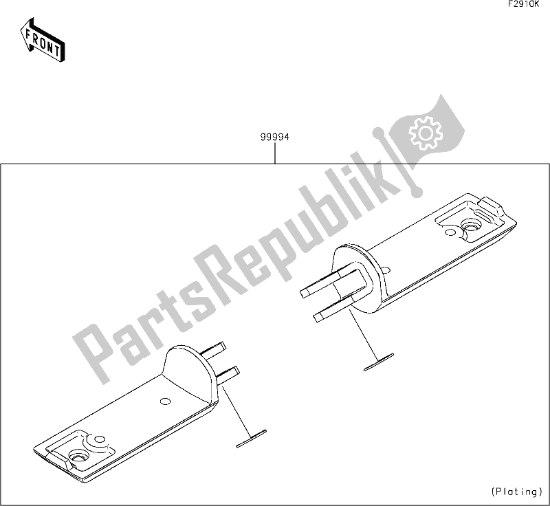All parts for the 73 Accessory(foot Peg) of the Kawasaki EN 650 Vulcan S 2021