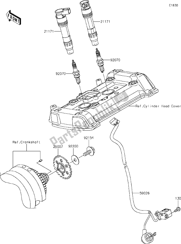 All parts for the 23 Ignition System of the Kawasaki EN 650 Vulcan S Cafe 2019