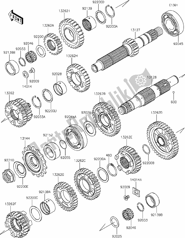 Todas las partes para 11 Transmission de Kawasaki EN 650 Vulcan S Cafe 2021