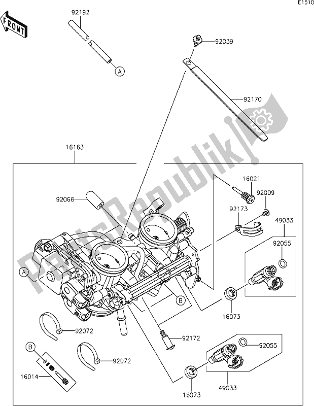 All parts for the 18 Throttle of the Kawasaki EN 650 Vulcan S Cafe 2021