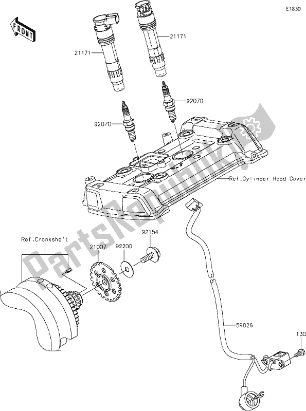 Tutte le parti per il 23 Ignition System del Kawasaki EN 650 Vulcan S Cafe 2021