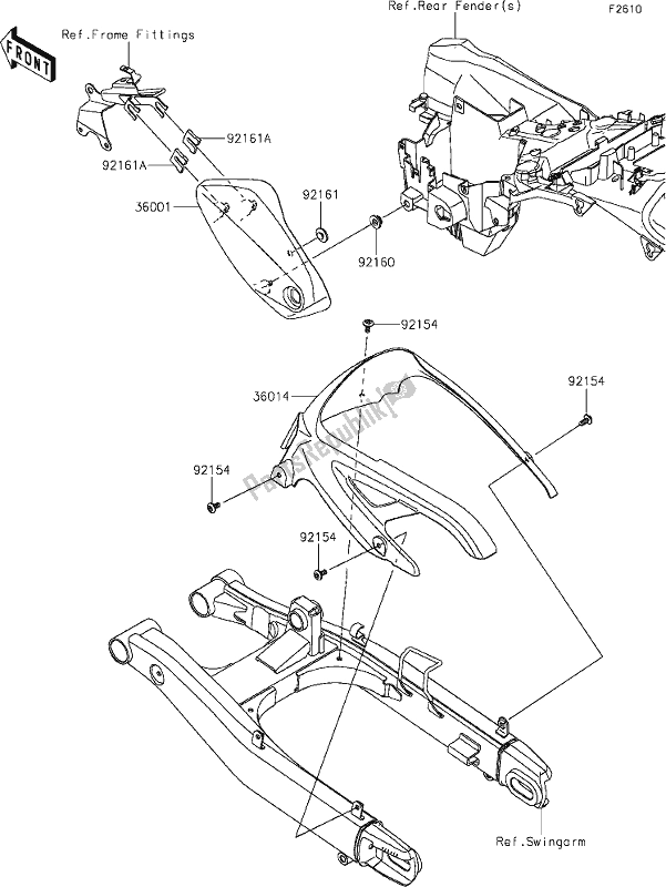 All parts for the 52 Side Covers/chain Cover of the Kawasaki EN 650 Vulcan S Cafe 2021