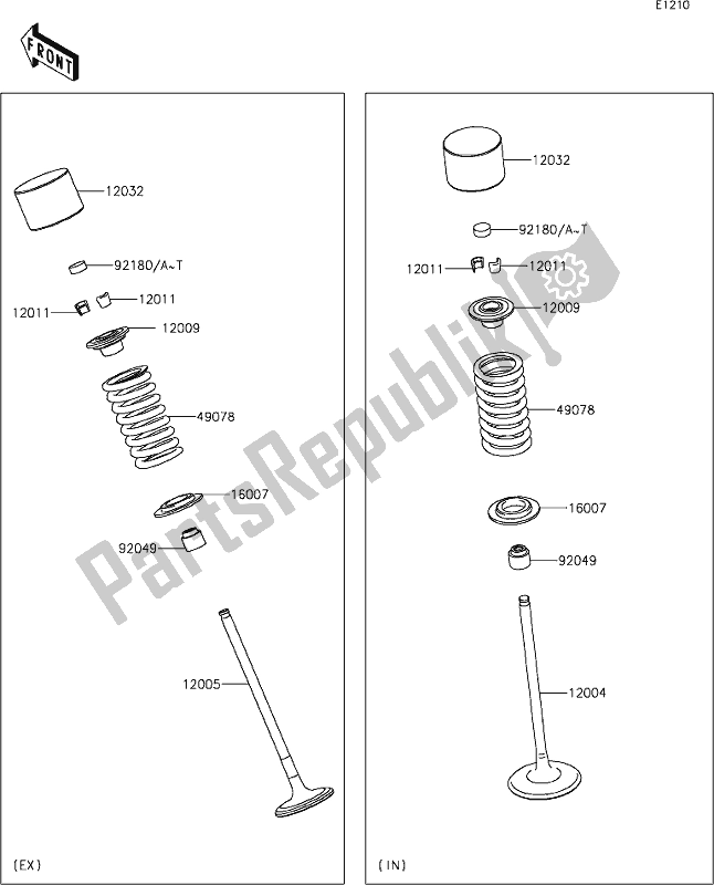 Todas las partes para 6 Valve(s) de Kawasaki EN 650 Vulcan S Cafe 2021