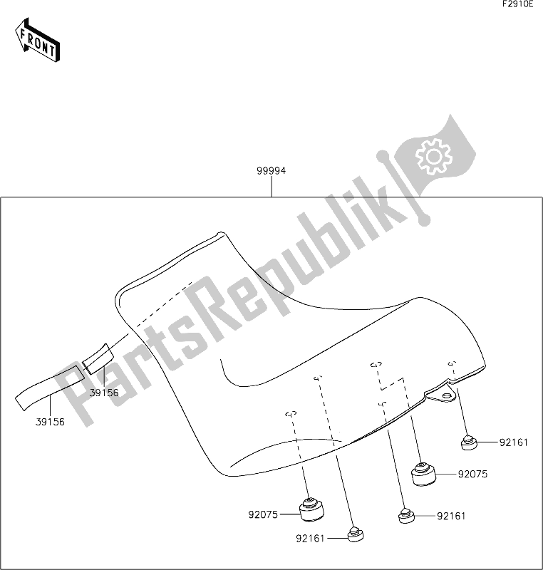 Tutte le parti per il 67 Accessory(reduced Reach Seat) del Kawasaki EN 650 Vulcan S Cafe 2021