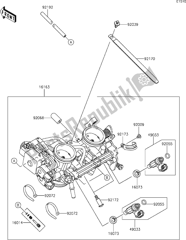 All parts for the 18 Throttle of the Kawasaki EN 650 Vulcan S SE 2019