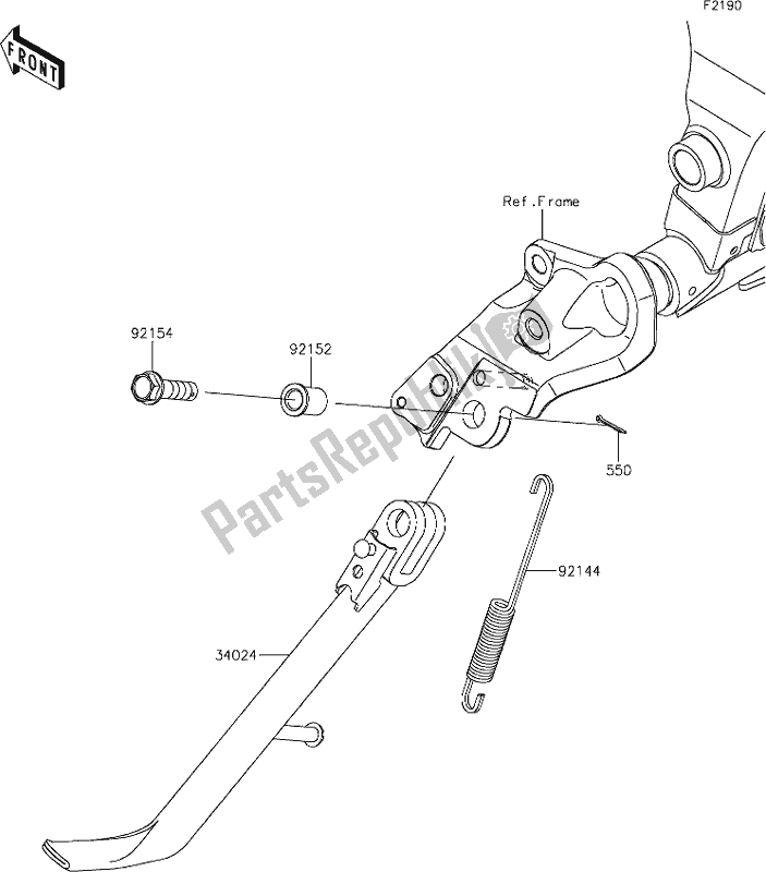 Toutes les pièces pour le 36 Stand(s) du Kawasaki EN 650 Vulcan S SE 2019