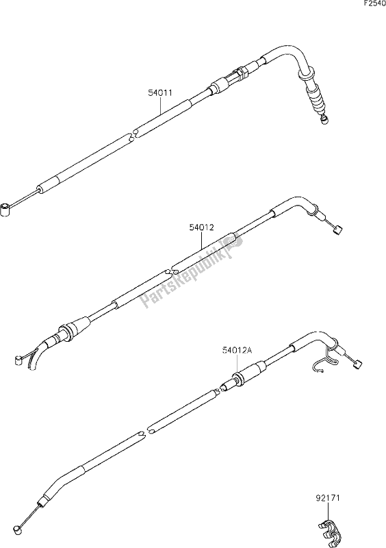 Toutes les pièces pour le 51 Cables du Kawasaki EN 650 Vulcan S SE 2019