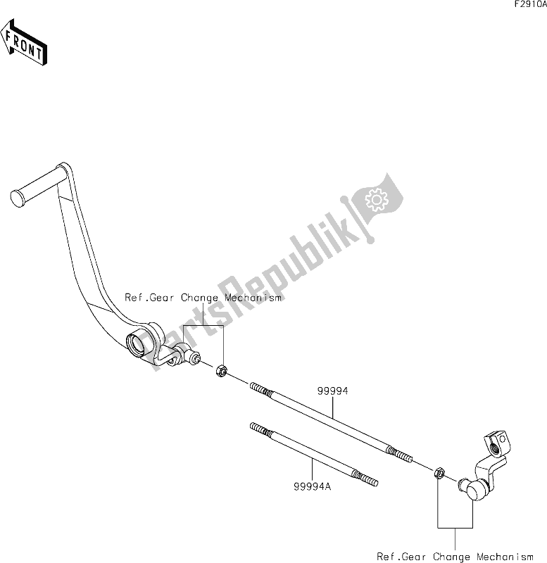 Tutte le parti per il 64 Accessory(tie Rod) del Kawasaki EN 650 Vulcan S SE 2019